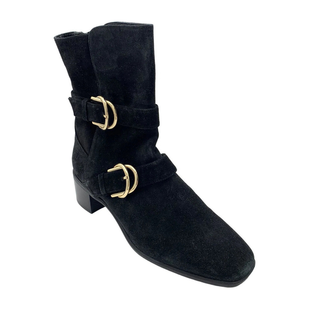 Stuart Weitzman Women's Britain Reserve Black Sport Suede - Medium
